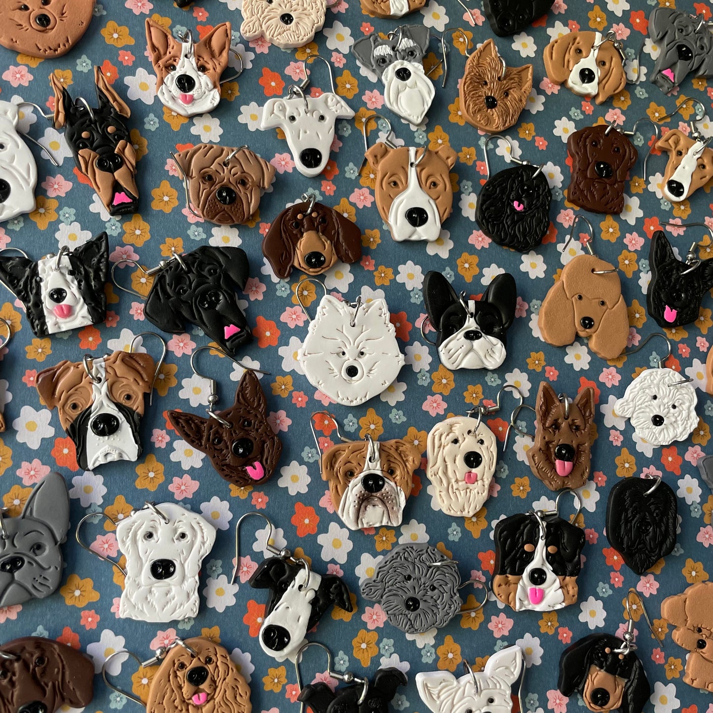 Custom Coloured Dog Keychains