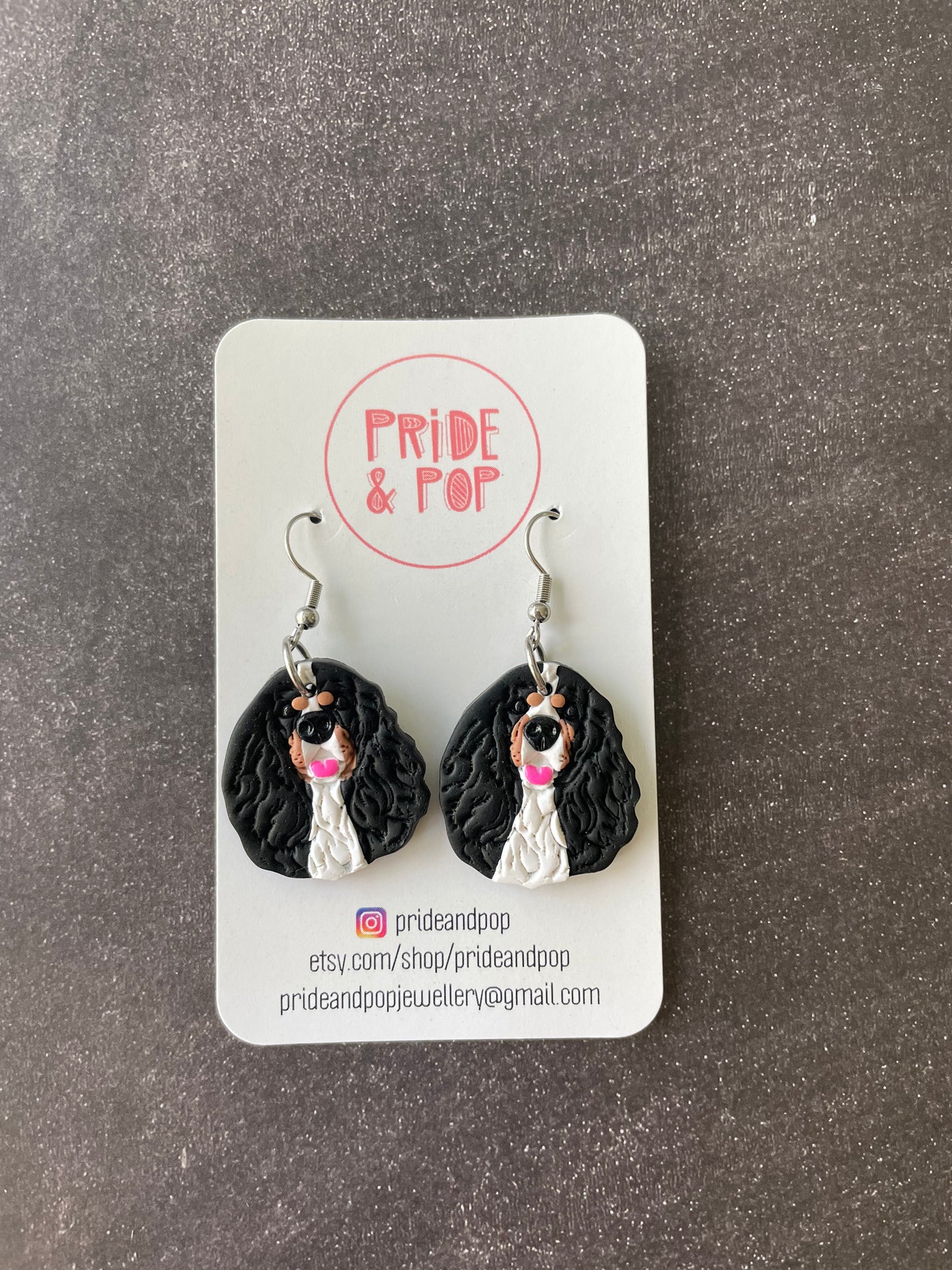 Custom Coloured Dog Earrings