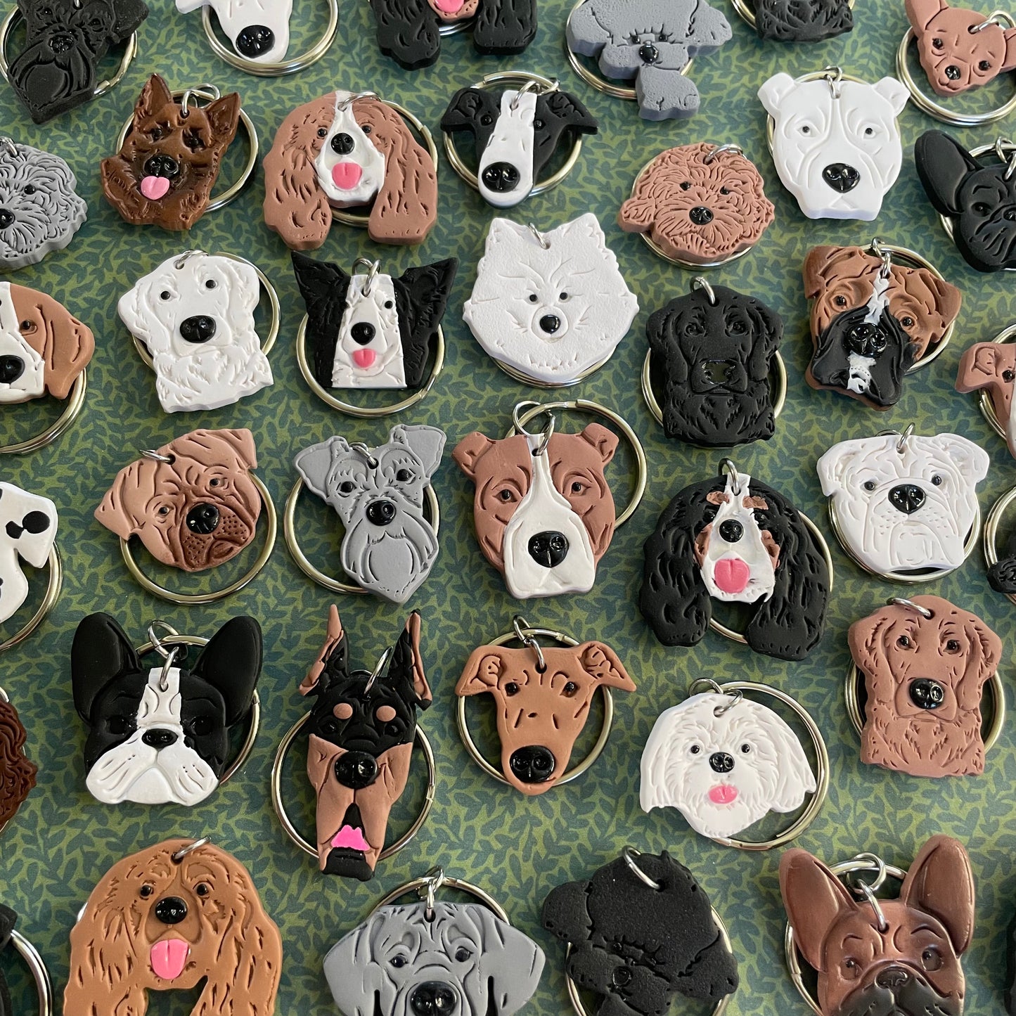 Custom Coloured Dog Keychains