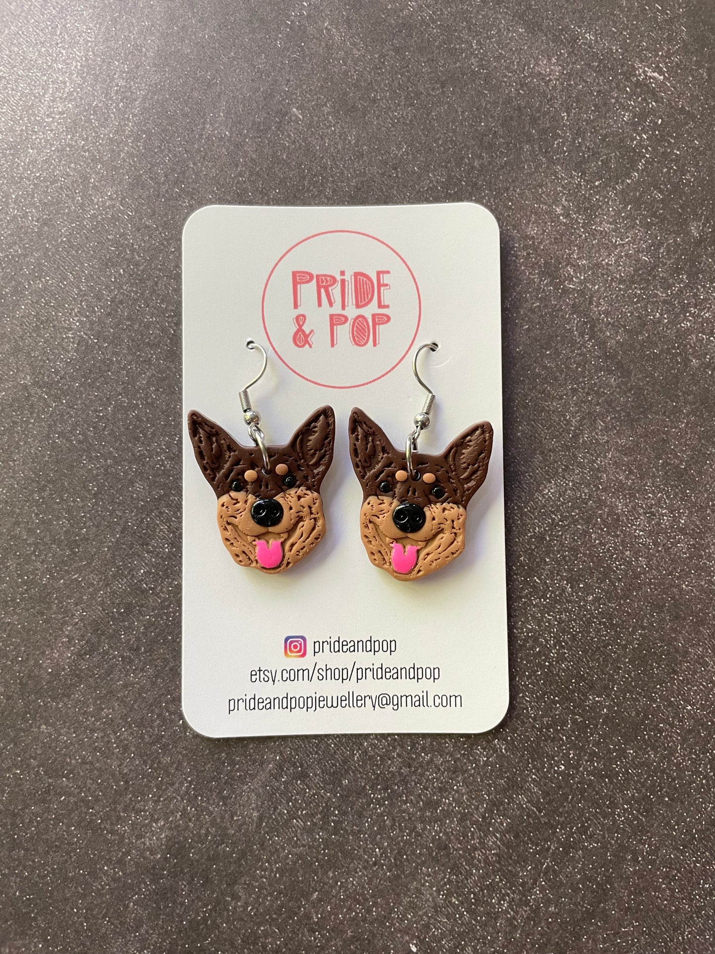 Dog Dangle Earrings - MADE TO ORDER