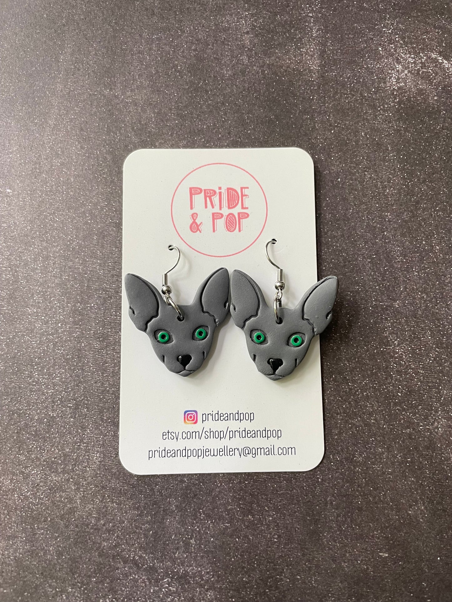 Cat Dangle Earrings - MADE TO ORDER