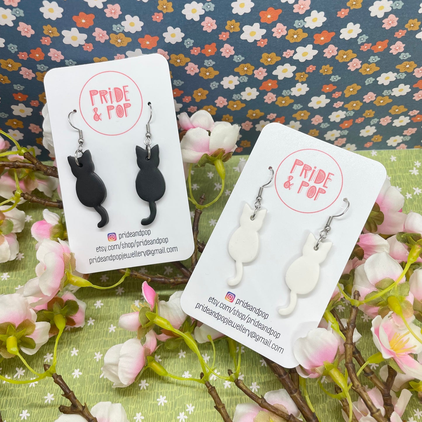 Simple Cat Silhouette Dangles