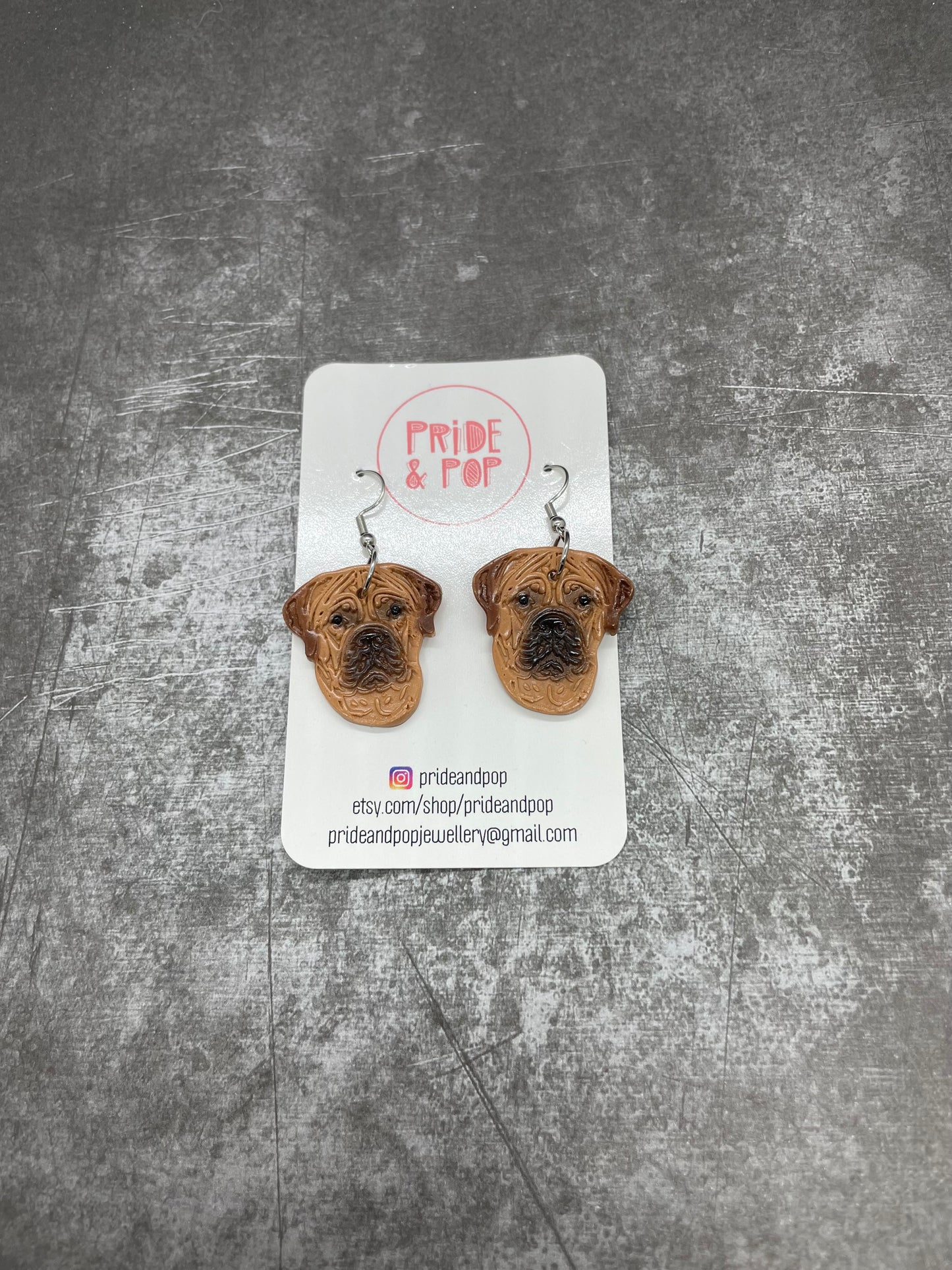 Dog Dangle Earrings - MADE TO ORDER