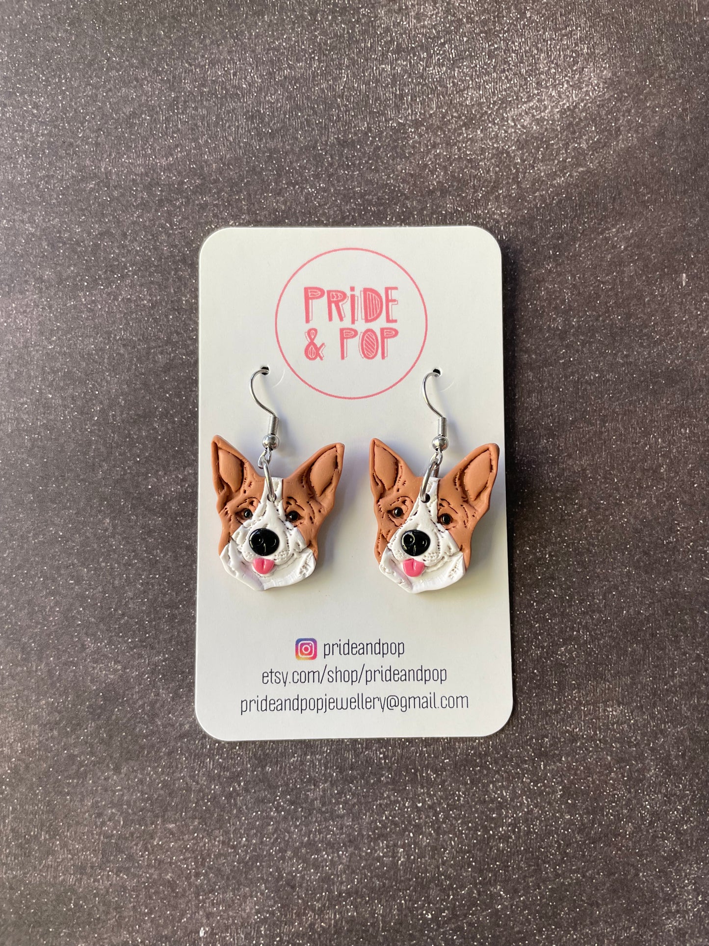 Dog Dangle Earrings - MADE TO ORDER