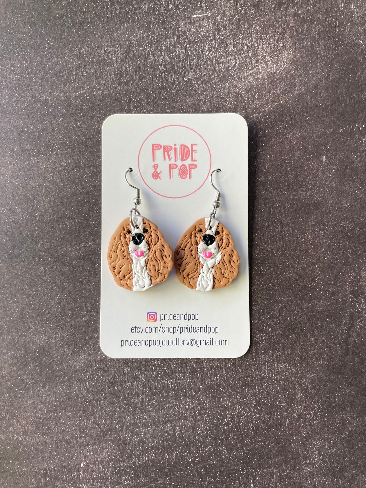 Dog Dangle Earrings - MADE TO ORDER