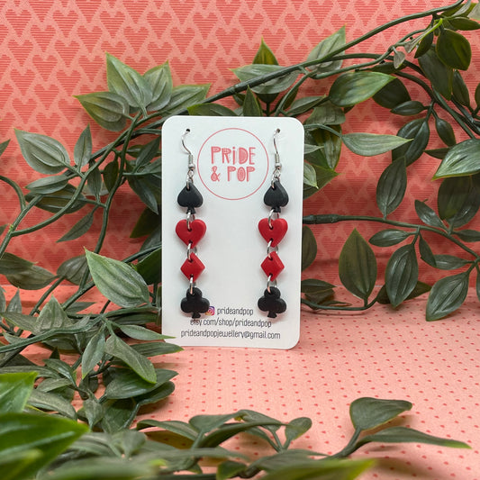 Bridge Card Game Suit Order Earrings