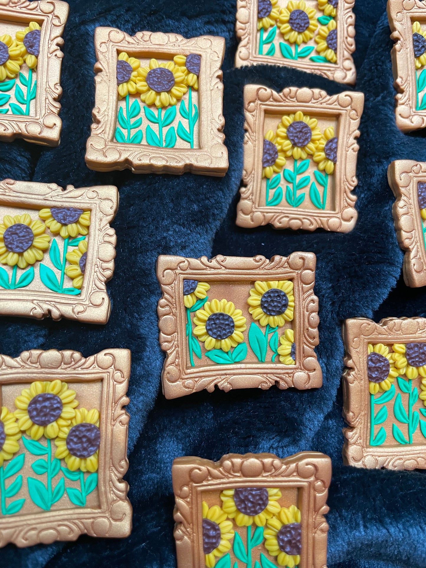 Sunflower Art Pin or Magnetic Brooch
