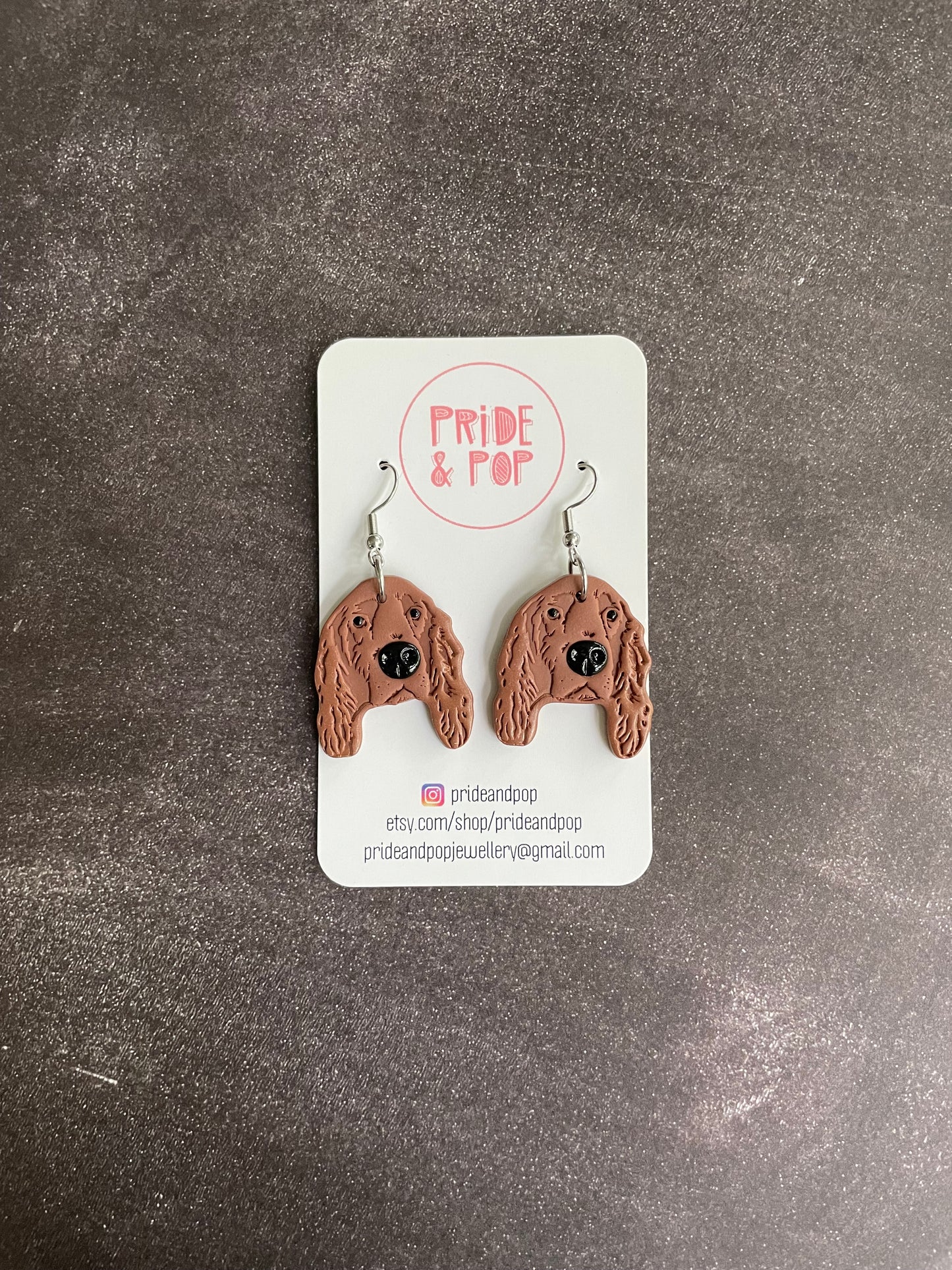 Custom Coloured Dog Earrings