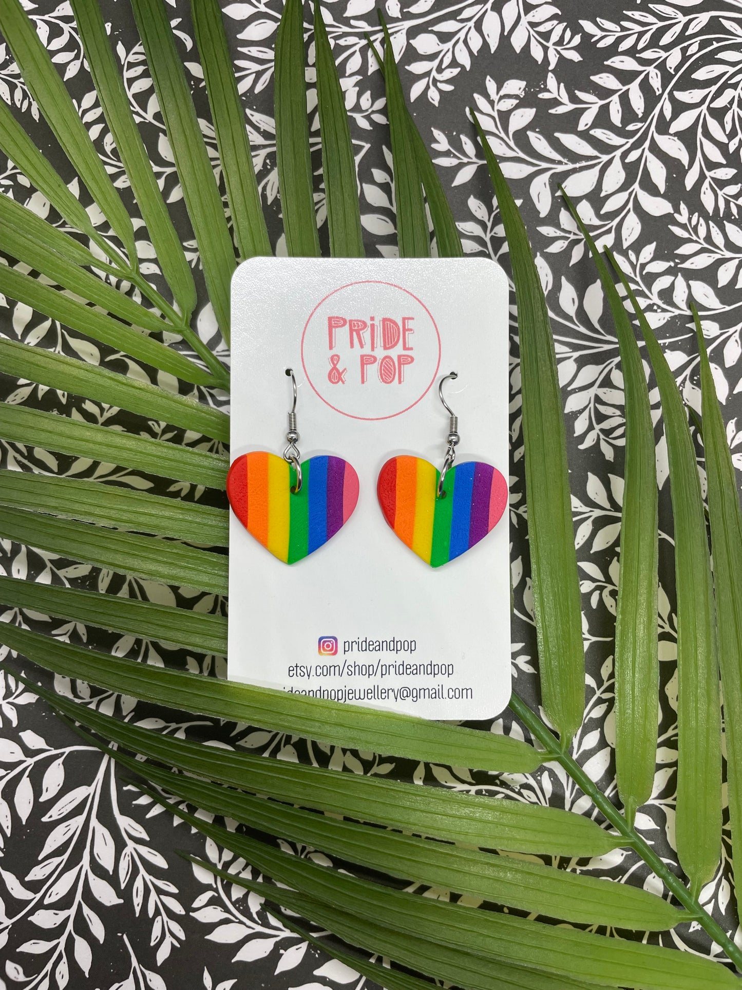 Rainbow Stripe Dangles