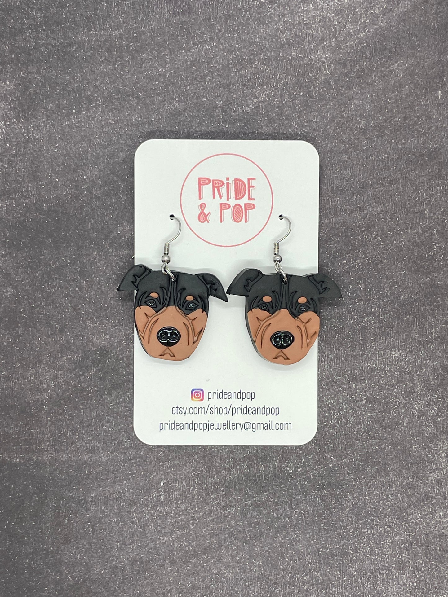 Dog Dangle Earrings - MADE TO ORDER