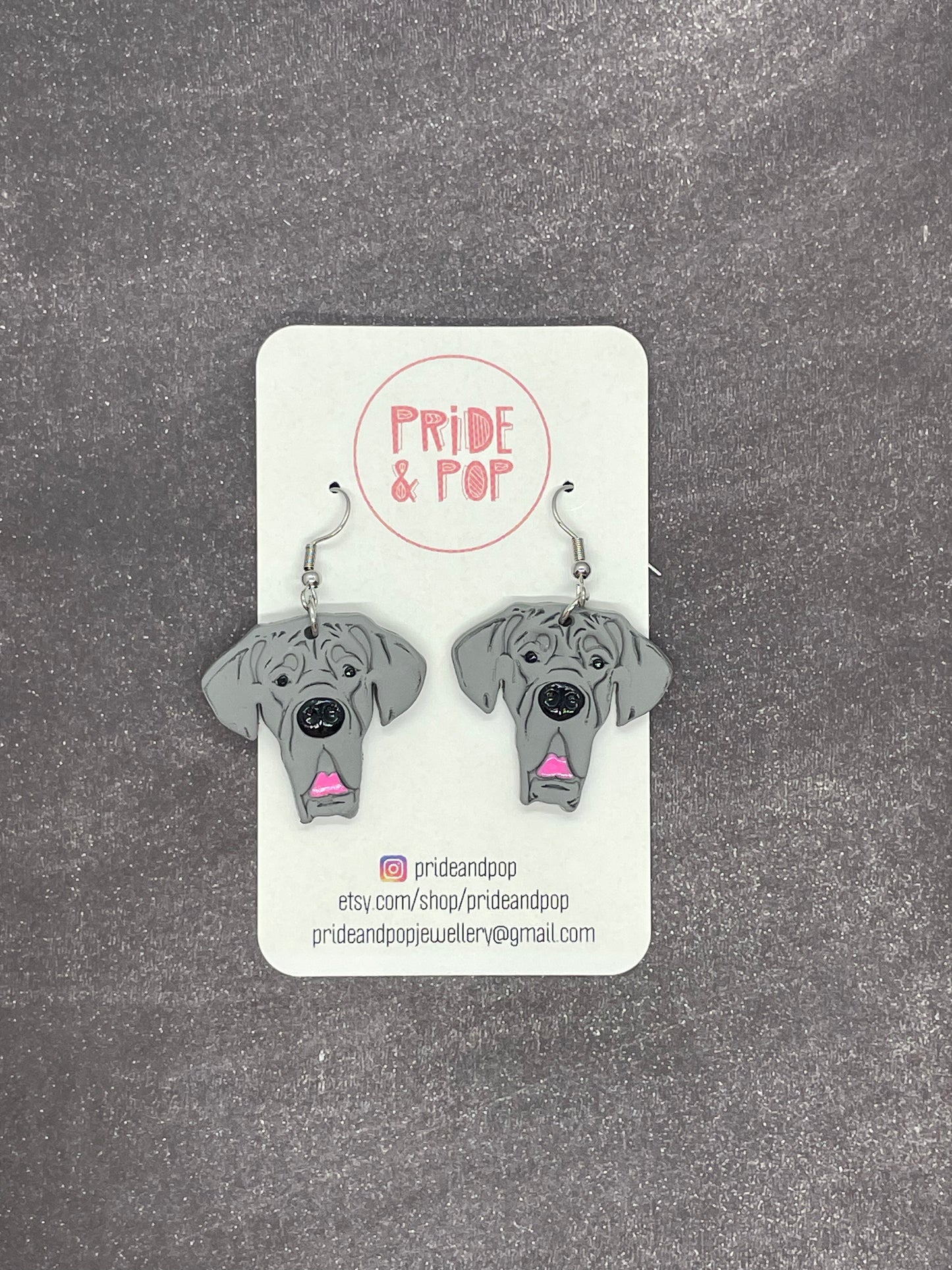 Dog Dangle Earrings - MADE TO ORDER