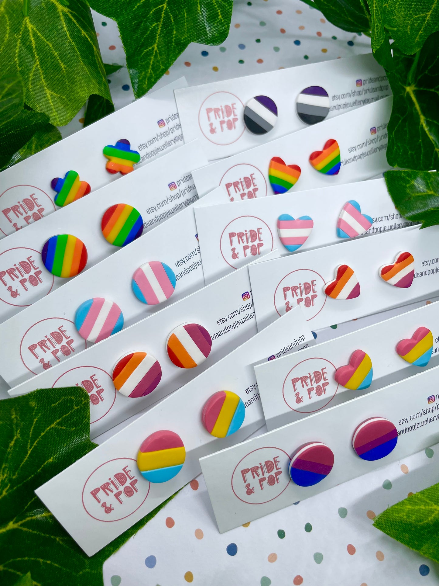 Queer LGBT+ Flag Studs