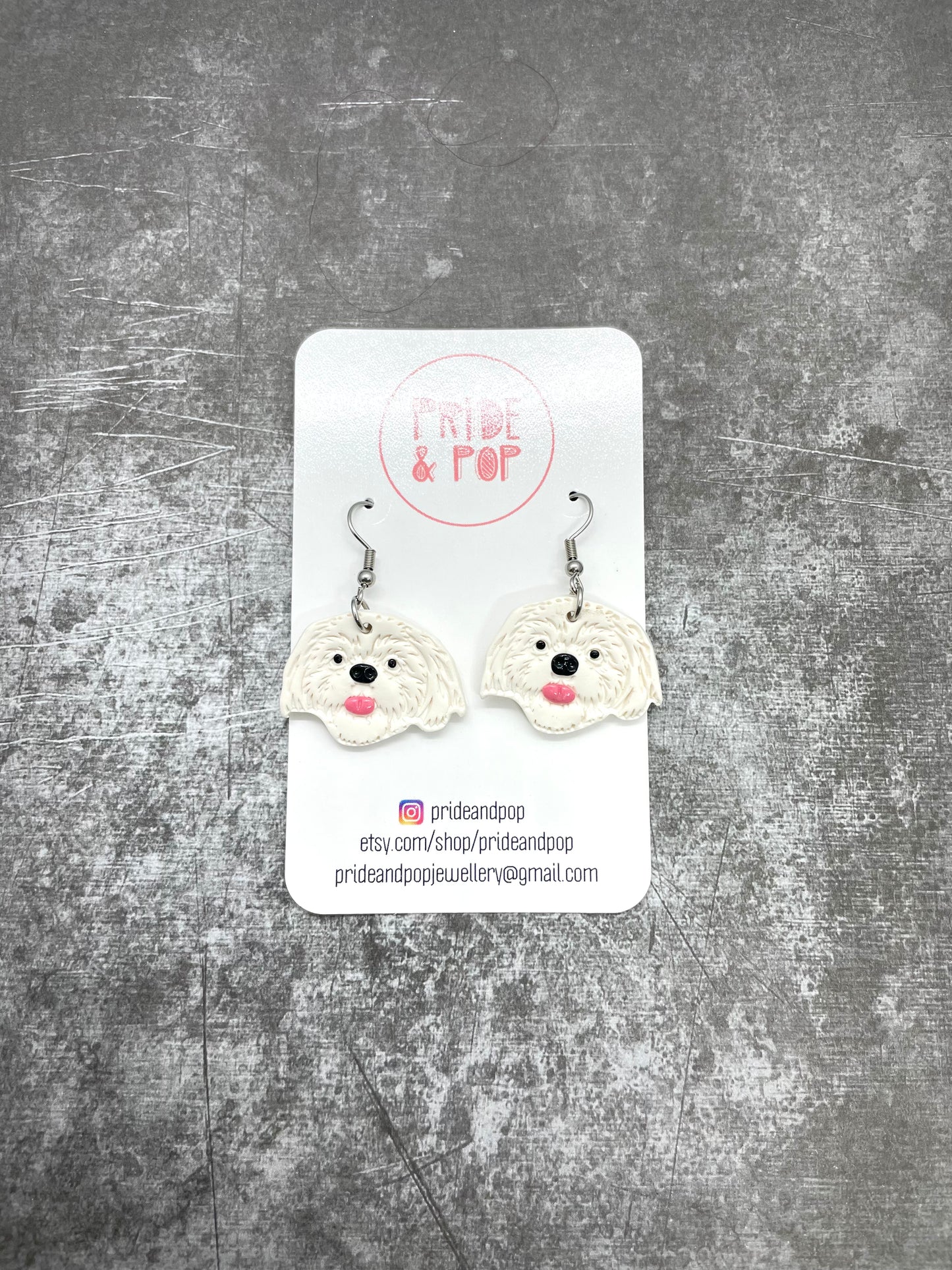 Dog Dangle Earrings - MADE TO ORDER