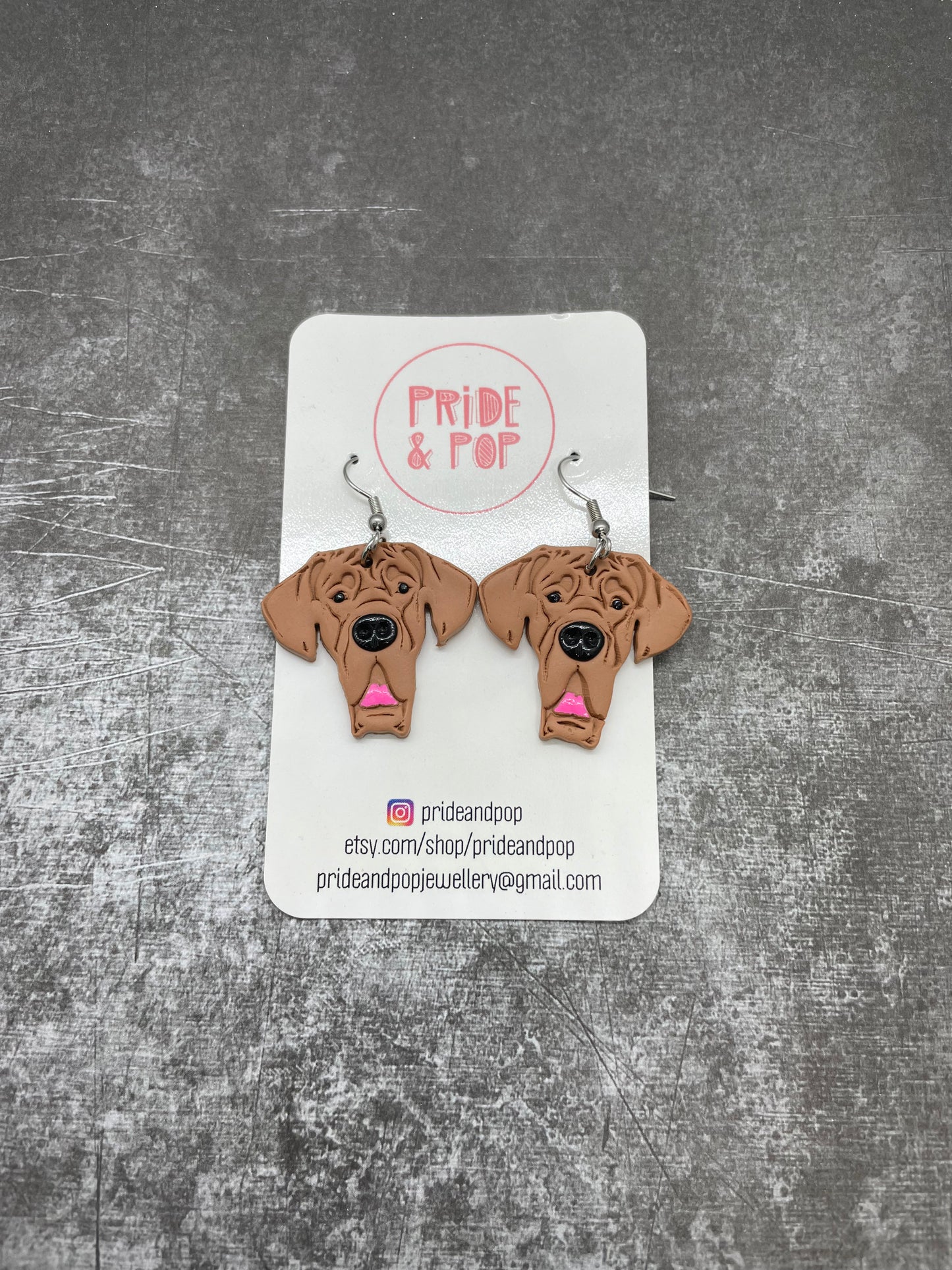 Dog Dangle Earrings - MADE TO ORDER