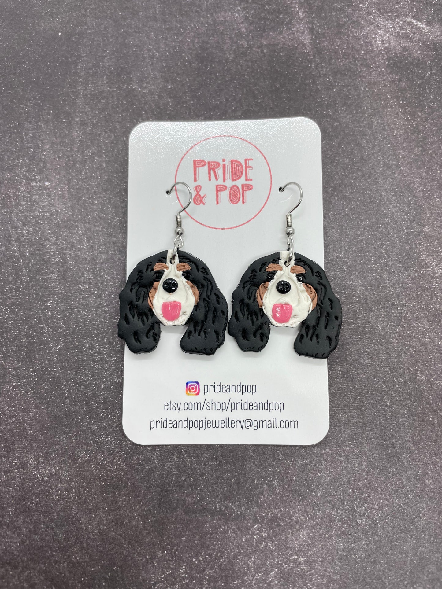 Custom Coloured Dog Earrings