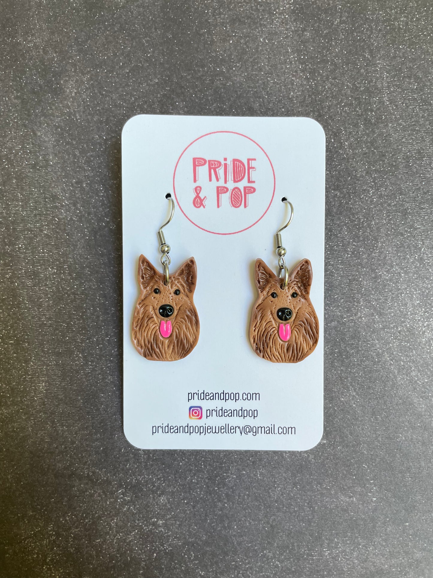 Custom Coloured Dog Earrings