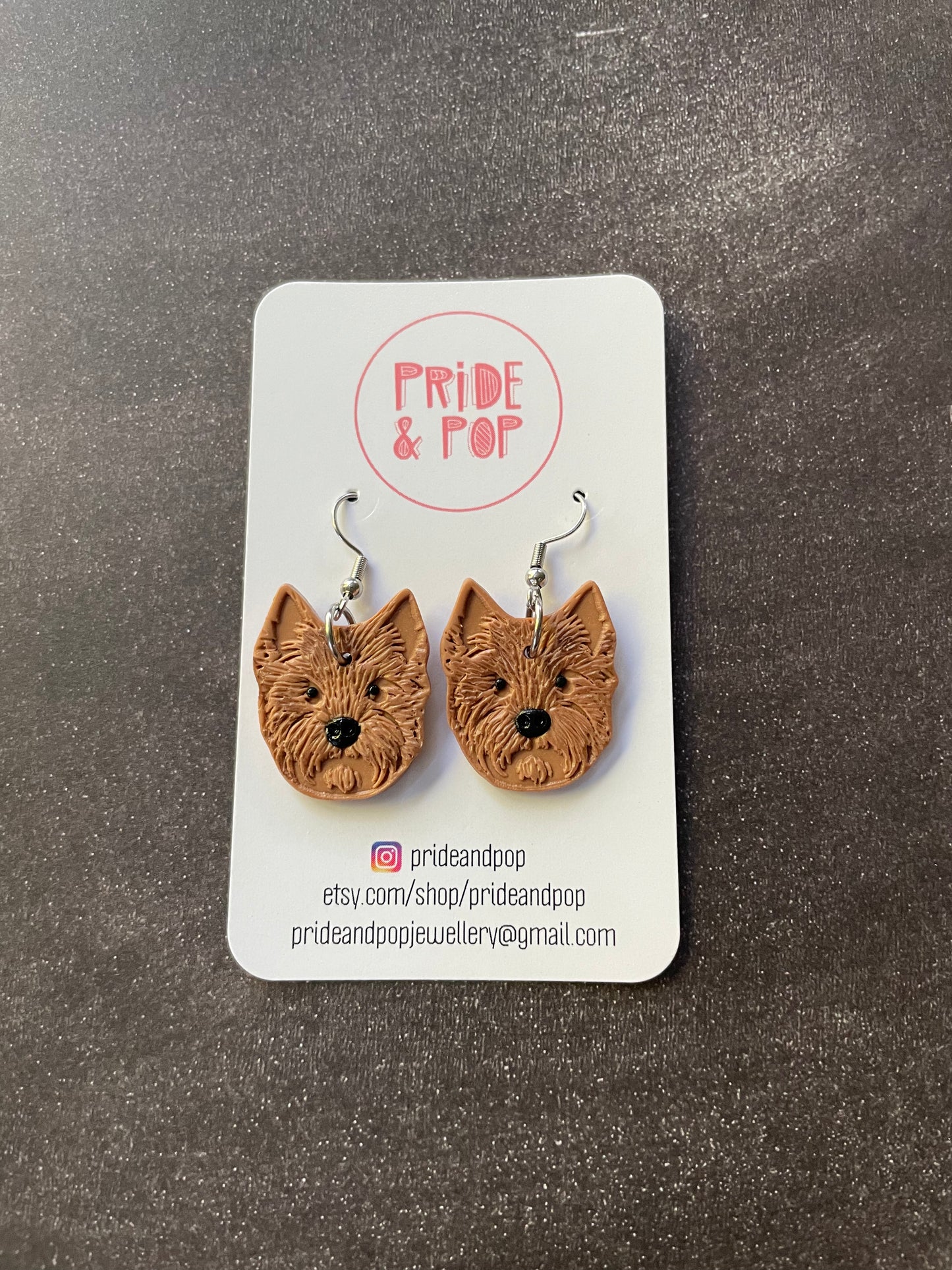 Custom Coloured Dog Earrings