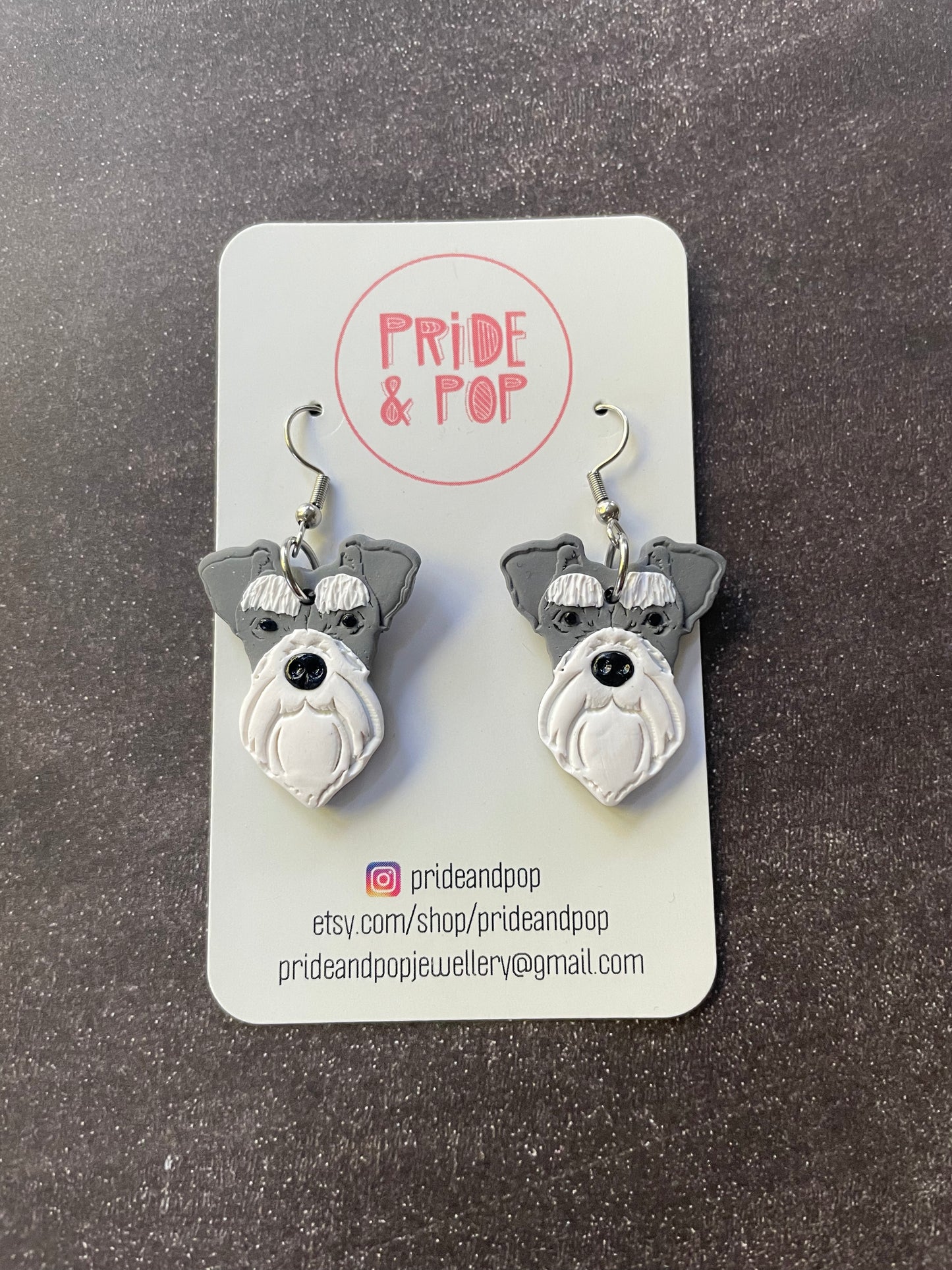 Custom Coloured Dog Earrings