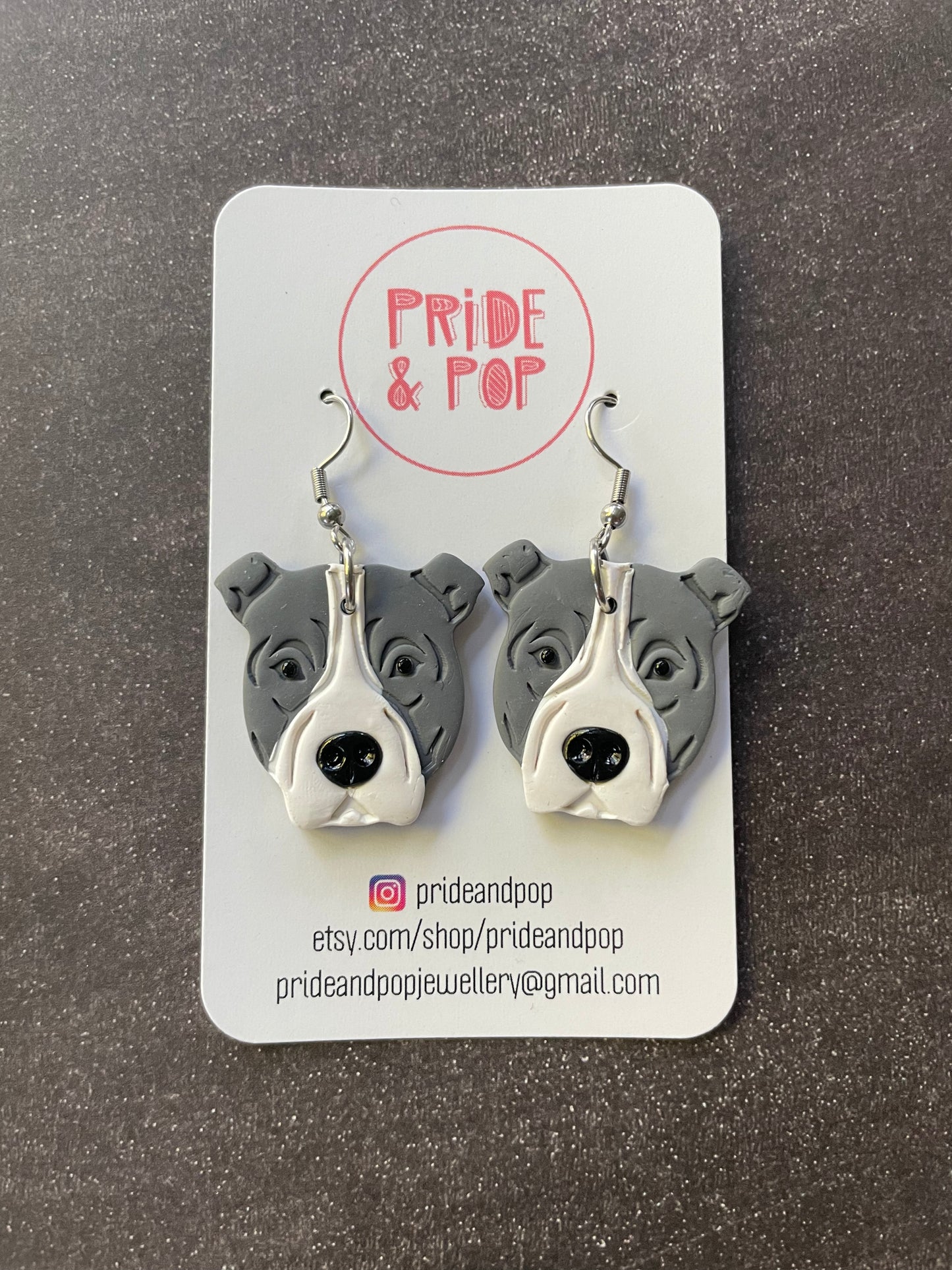 Custom Coloured Dog Earrings