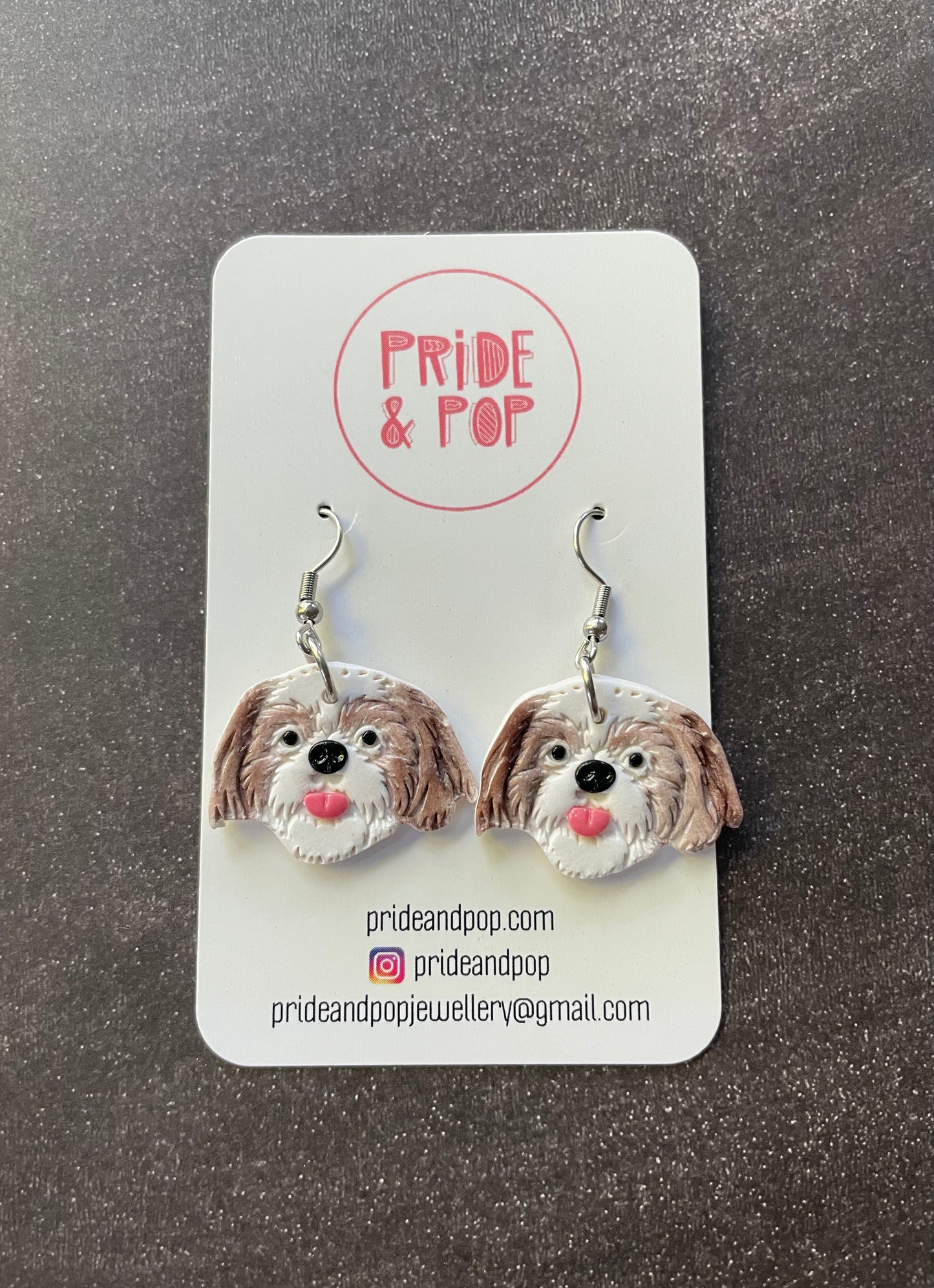 Custom Coloured Dog Earrings