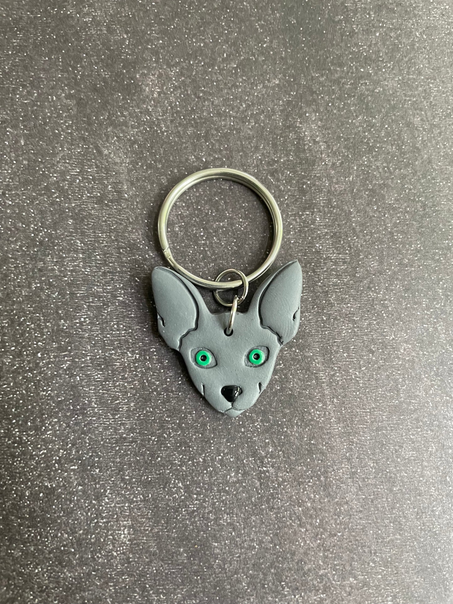 Custom Coloured Cat Earrings, Keychains & Magnets