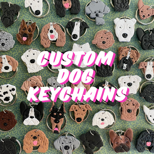 Custom Coloured Dog Keychains