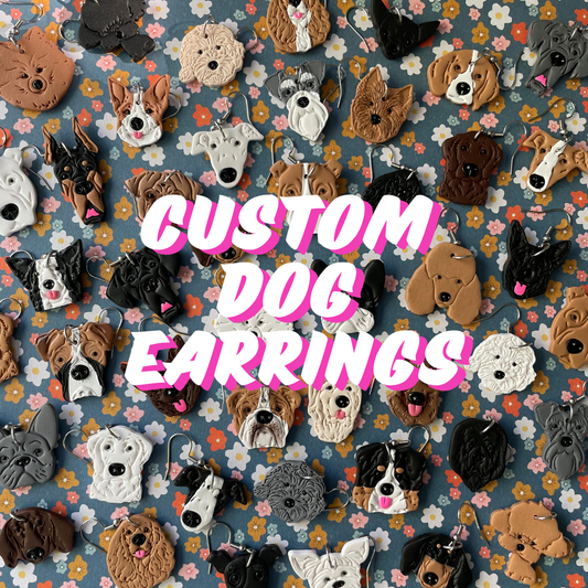 Custom Coloured Dog Earrings